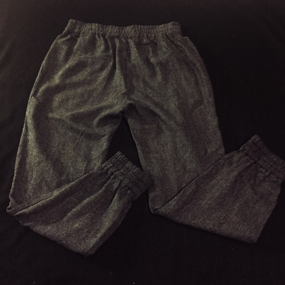 ZARA Charcoal Tweed Jogger Pants / Trousers